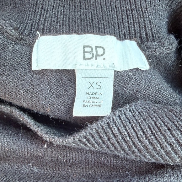 BP Black Ruffle Cold Shoulder Sweater XS Feminine Minimalist Y2K Romantic Fall - Picture 6 of 7